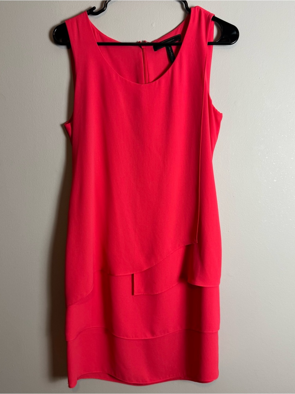 BCBGMaxAzria Coral Pink Haley Layered Cocktail Dress Size 4 - Picture 1 of 9